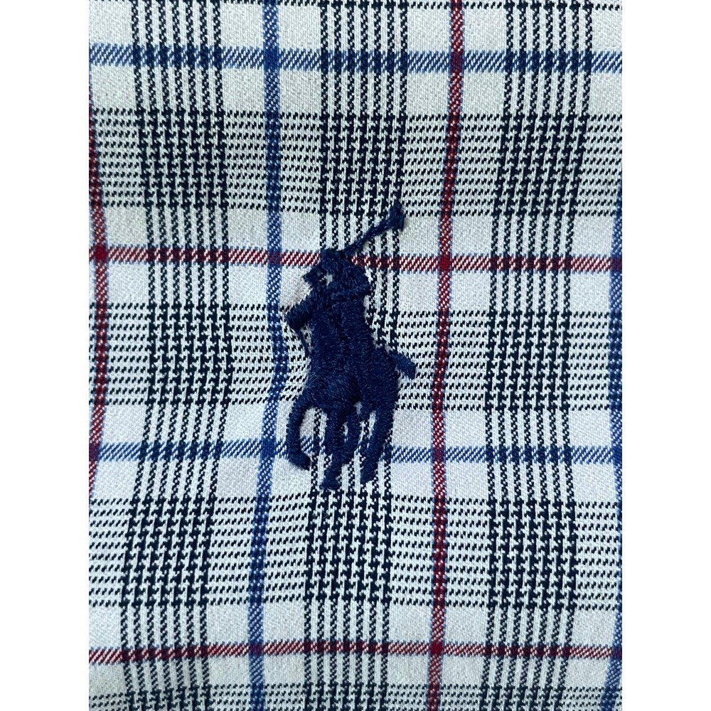 Ralph Lauren Mens Small Button Down Shirt Blue Plaid Slim Fit Performance Preppy - Picture 6 of 16